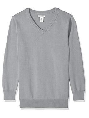 155 Amazon Essentials Boys Uniform V-neck Sweater (2T, Gray, NWT)
